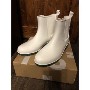 NIB Planone rain boots White Women's size 11 EU size 42 Cute Short Wet Water